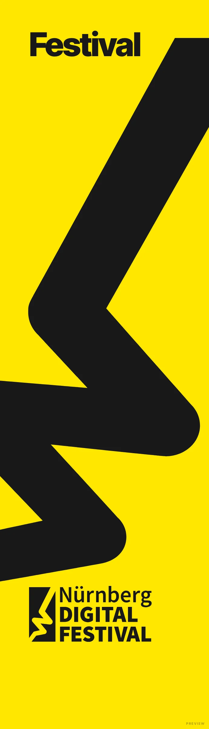 NUEDIGITAL Beachflag 85 x 300 cm
